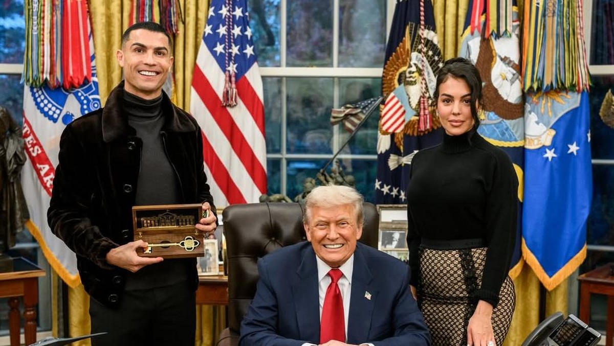 Cristiano Ronaldo bertemu Presiden Amerika Serikat Donald Trump di Gedung Putih. (Instagram @cristiano)