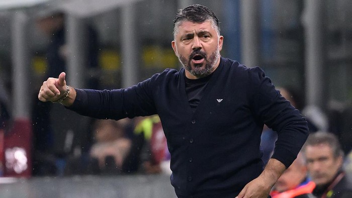 Gennaro Gattuso, head coach of Italy reacts during the FIFA 2026 european Qualifier football match between Italy and Norway at San Siro stadium. Milan (Italy), November 16th, 2025 (Photo by Elianton/Mondadori Portfolio via Getty Images)