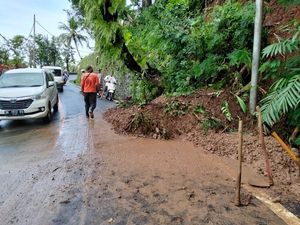 Hujan Picu Longsor di Gitgit Saat Arus Balik Galungan