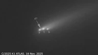 Detik-detik Komet C/2025 K1 ATLAS Pecah, Terekam Teleskop Bumi