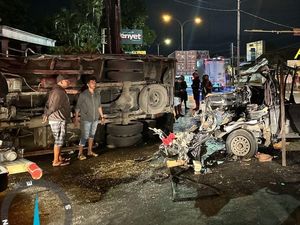 Sopir Pikap Tewas Tabrak Truk Usai Terobos Bangjo di Mojosongo Boyolali