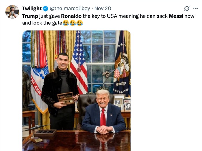 meme sepakbola,meme,meme ronaldo,cr7,cristiano ronaldo,donald trump,lionel messi,amerika serikat