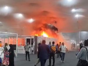 Paviliun KTT COP30 Brasil Kebakaran, Api Membubung Tinggi