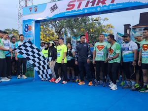 Kapolda Riau Flag Off Brimob Run 2025: Berlari untuk Bumi Lestari