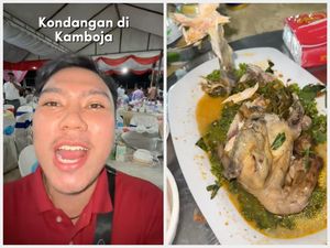 Aa Juju Pamer Momen Kondangan di Kamboja, Menunya Enak-enak!