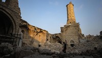 Pembersihan Reruntuhan Masjid Tertua di Gaza