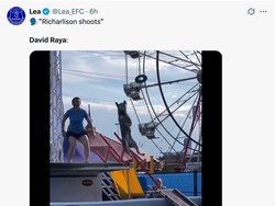 Momen Raya terbang namun tetap gagal menangkap bola tendangan jarak jauh Richarlison. (Foto: X.com/@Lea_EFC)