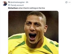 Richarlison atau Ronaldo Nazario nih jadinya? (Foto: X.com/@retiredxoogster)