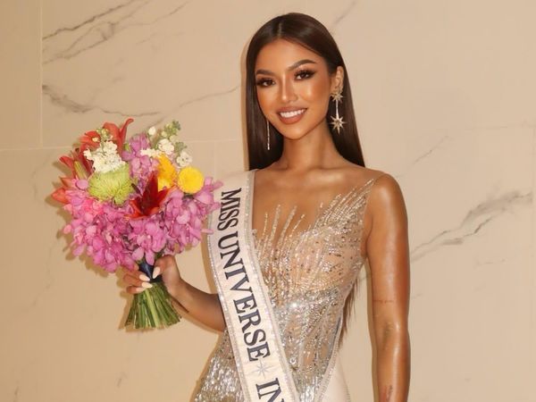 7 Potret Sanly Liu Raih Best Skin di Miss Universe 2025, Pamer Kulit Glowing
