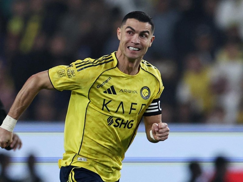 Soccer Football - Saudi Pro League - Al Nassr v Al Khaleej - Al Awwal Park, Riyadh, Saudi Arabia - November 23, 2025 Al Nassr's Cristiano Ronaldo scores their fourth goal REUTERS/Hamad I Mohammed     TPX IMAGES OF THE DAY
