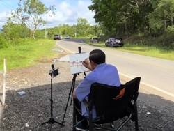 Video: Kala SBY Tiba-tiba Melukis di Tengah Perjalanan Menuju Pacitan