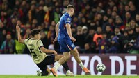 Masuk menit ke-73, Liam Delap memantapkan keunggulan Chelsea atas Barca lewat golnya. Foto: Crystal Pix/MB Media/Getty Images