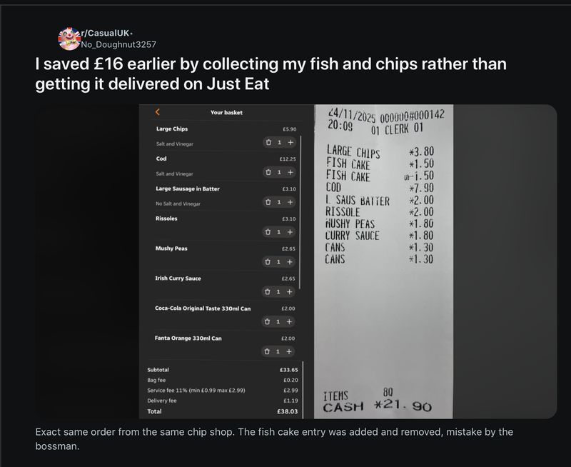 Pesan Fish and Chips via Online Bisa Lebih Mahal Hampir 2 Kali Lipat!