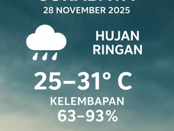 Cuaca Surabaya 28 November 2025: Hujan Ringan Merata, Suhu Nyaman