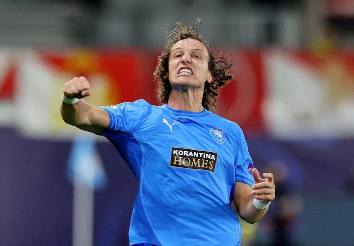 Soccer Football - UEFA Champions League - Pafos v AS Monaco - Alphamega Stadium, Kolossi, Cyprus - November 26, 2025 Pafos David Luiz celebrates scoring their first goal REUTERS/Yiannis Kourtoglou     TPX IMAGES OF THE DAY