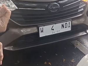 Viral Mobil LCGC Pakai Nopol Nyeleneh: Depan W4NDI, Belakang T1ARA
