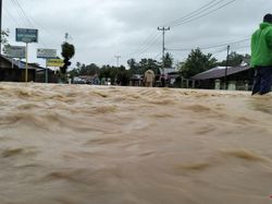 Terendam Banjir, Akses Jalan Padang-Bukittinggi Sumbar Tak Bisa Dilalui