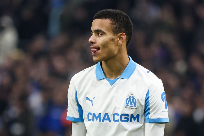 MARSEILLE, FRANCE - NOVEMBER 25: Mason Greenwood #10 of Olympique de Marseille looks on during the UEFA Champions League 2025/26 League Phase MD5 match between Olympique de Marseille and Newcastle United FC at Stade Velodrome de Marseille on November