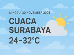 Cuaca Surabaya Hari Ini, Berawan dengan Suhu Maksimum 32 Derajat Celsius