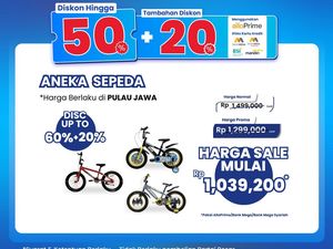 Sepeda Banting Harga di Transmart Full Day Sale, Cuma Sejutaan!