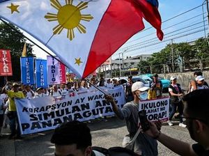 Warga Filipina Kembali Gelar Demo soal Proyek Pengendalian Banjir Fiktif