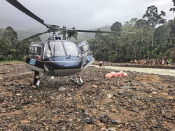 Cerita Sulitnya Heli BNPB Tembus Desa Terisolasi Sumut Kirim Bantuan Bencana