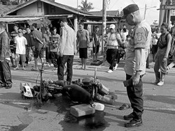 Pemotor di Mura Tewas Usai Tabrak Motor Pasutri yang Hendak Menyeberang