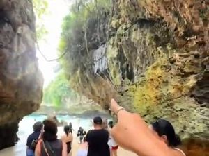 Viral Video Vlogger Temukan Air Bau di Tebing Pantai Suluban Bali