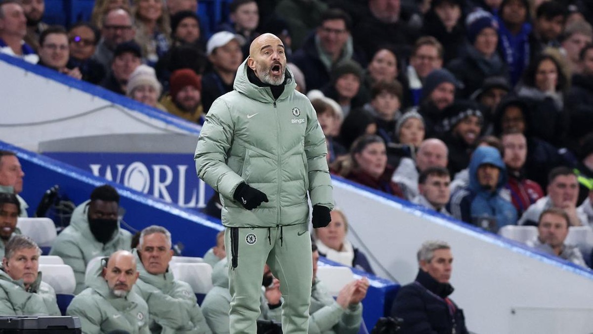 Manajer Chelsea Enzo Maresca tetap puas dengan hasil imbang lawan Arsenal. (REUTERS/David Klein)