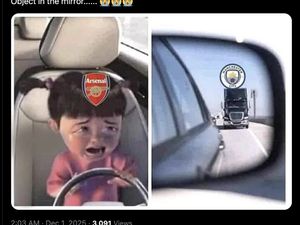 Meme Arsenal Masih Duduk di Pucuk, tapi Rival Kian Dekat