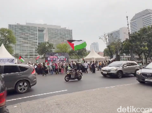 Video: Ada Aksi Bela Palestina di Kedubes AS Jelang Reuni Akbar 212