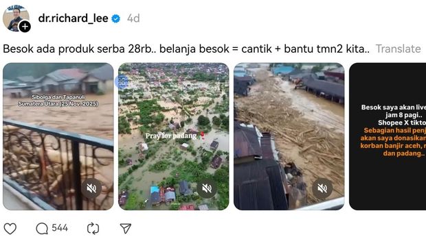 Unggahan Richard Lee