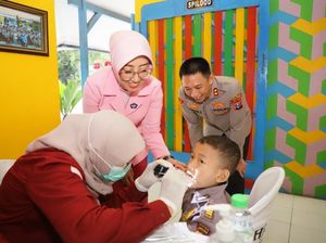 Kapolres Kediri Kota Tinjau Pemeriksaan Kesehatan di TK Bhayangkari