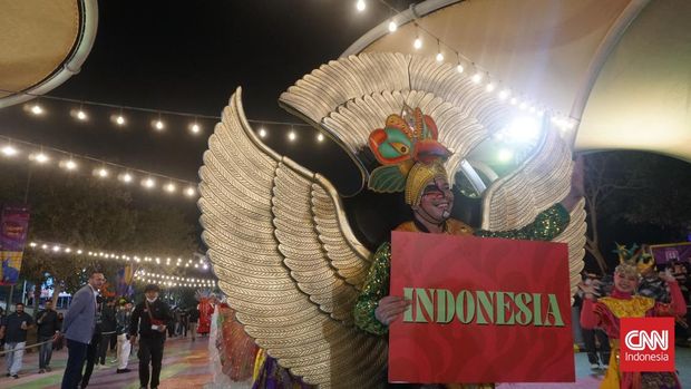 Hari pertama Pekan Kebudayaan Indonesia di Riyadh digelar pada Selasa (2/12). (CNN Indonesia/Putra Permata Tegar Idaman)