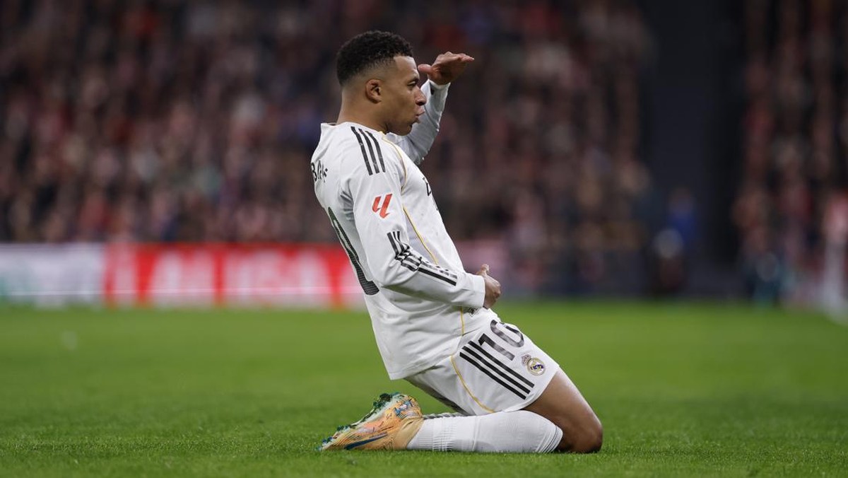 Mbappe terus menambah koleksi golnya. Foto: Pedro Castillo/Real Madrid via Getty Images