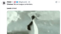 Chelsea yang digadang-gadang bakal jadi pesaing kejuaraan malah dijegal Leeds. (Foto: X.com/@Bigfendi4l)