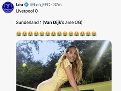 Van Dijk pun disamakan dengan atlet tenis yang punya bokong besar kalau kata meme ini. Ya ampun! (Foto: dok. Twitter/@Lea_EFC)