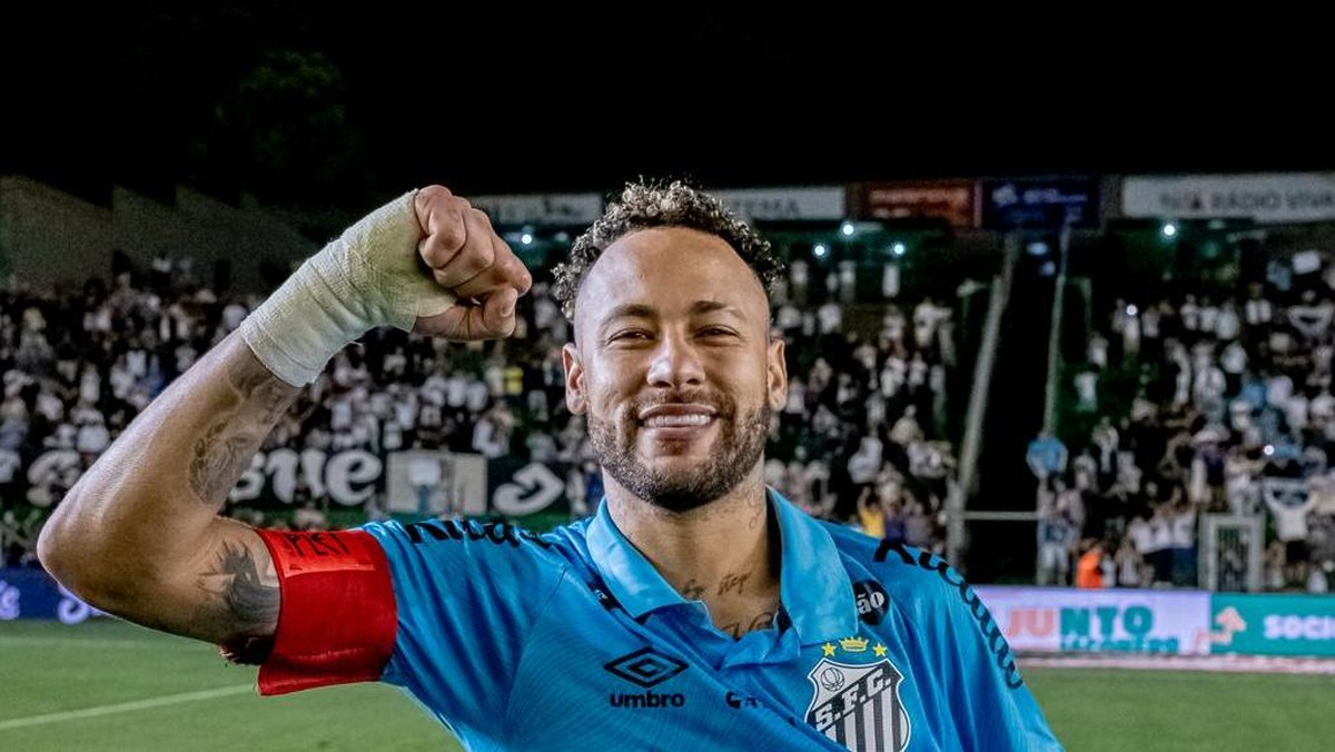 Neymar cetak hat-trick untuk Santos. (X @SantosFC)
