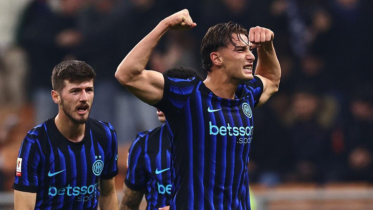 Pio Esposito dinilai mirip Marco van Basten. (Foto: Getty Images/Luca Amedeo Bizzarri)