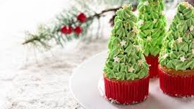 Cupcake Pohon Natal