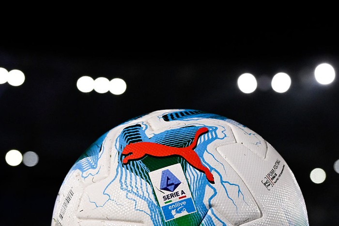 STADIO OLIMPICO, ROME, ITALY - 2025/11/03: Serie A Puma official ball seen during the Serie A 2025/2026 football match between SS Laziio and Cagliari Calcio. Lazio won 2-0 over Cagliari. (Photo by Andrea Stacciol/Insidefoto/LightRocket via Getty Imag
