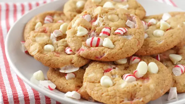 White Chocolate Candy Cane Cookies