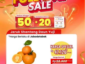 Jeruk Shantang Daun Yuji Rp 47.120/Pak di Transmart Full Day Sale