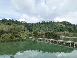 Pesona Danau Hijau Ulu Belu, Destinasi Liburan Unik di Tanggamus Lampung