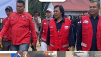 Aksi Komeng Jadi Relawan PMI Bantu Ceriakan Korban Banjir di Sumatera