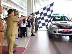 SF Hariyanto Lepas 10 Kendaraan Bantuan Kemanusiaan Korban Bencana Sumatera