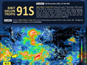 Video Bibit 91S Diprediksi Jadi Siklon Tropis Bakung, Masyarakat Diminta Waspada