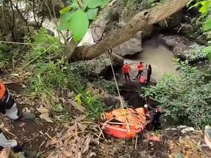 Ponirin Korban Hanyut di Sungai Badeng Ditemukan Tewas Terhimpit Batu