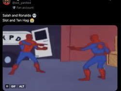 Salah vs Slot sungguh mengingatkan publik akan Ronaldo vs Ten Hag. Foto: dok. Internet/X (Twitter)