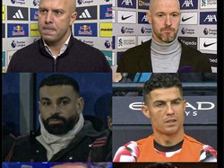 Salah vs Slot dan Ronaldo vs Ten Hag jadi makin mirip karena sama-sama melibatkan pelatih asal Belanda. Foto: dok. Internet/X (Twitter)